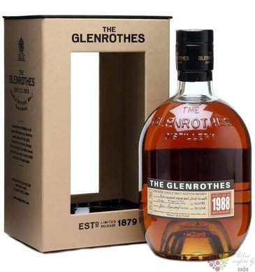 Glenrothes 1988  Vintage 2nd edition bott. 2016  Speyside whisky 41.1% vol.  0.70 l