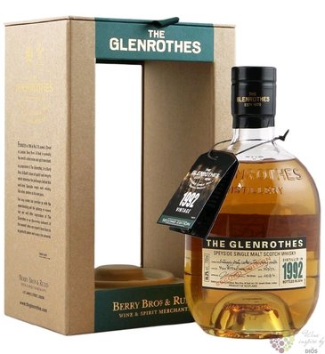 Glenrothes 1992  Vintage b.2  single malt Speyside whisky 44.3% vol.  0.70 l