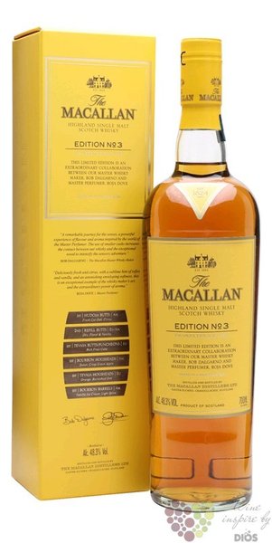Macallan „ Edition no.3 ” single malt Speyside whisky 48.3% vol. 0.70 l