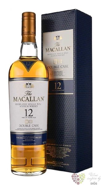 Macallan „ Double cask ” aged 12 years single malt Speyside whisky 40% vol.  0.70 l