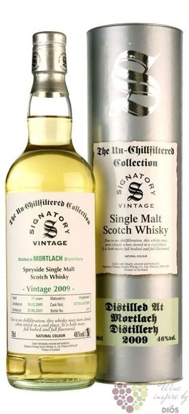 Mortlach  Signatory UnChillfiltered  2009 Speyside whisky 46% vol.  0.70 l