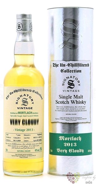Mortlach  Signatory UnChillfiltered Very Cloudy  2013 Speyside whisky 40% vol.  0.70 l