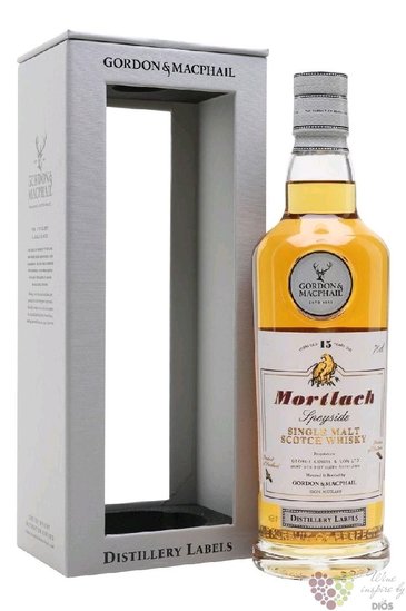 Mortlach  Gordon &amp; MacPhail Distillery labels  15 years old Speyside whisky 43% vol.  0.70 l