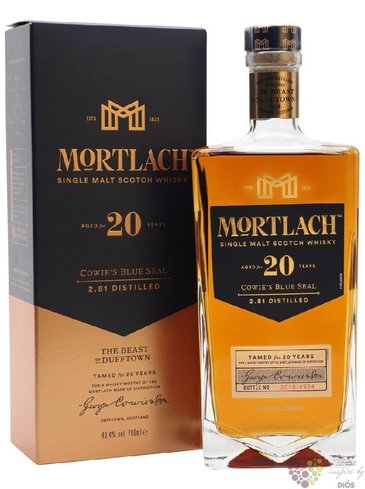 Mortlach  Cowies Blue Seal 2.81 dist.  aged 20 years Speyside whisky 43.4% vol.  0.70 l