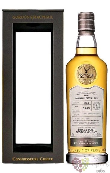 Tomatin 1989  Gordon &amp; MacPhail Connoisseurs choice  Speyside whisky 55% vol.  0.70 l
