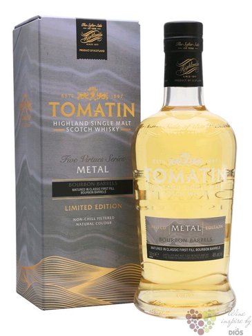 Tomatin Five Virtues Series  Metal  single malt Speyside whisky 46% vol.  0.70 l