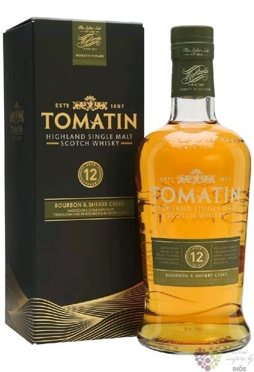 Tomatin  Bourbon &amp; sherry casks  aged 12 years Speyside single malt whisky 43% vol.  1.00 l