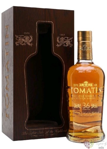 Tomatin aged 36 years Speyside single malt whisky 46% vol.  0.70 l