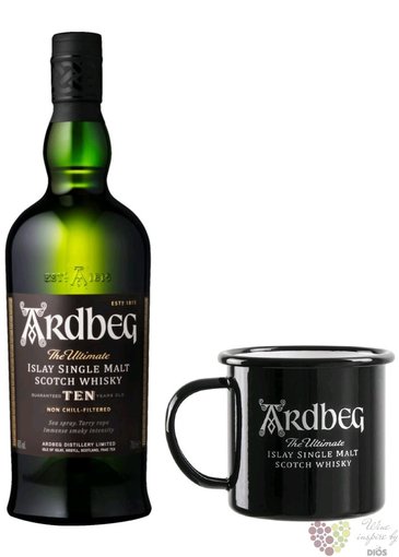 Ardbeg the Ultimate  TEN - orignal tin mug  aged 10 years Islay whisky 46% vol.  0.70 l