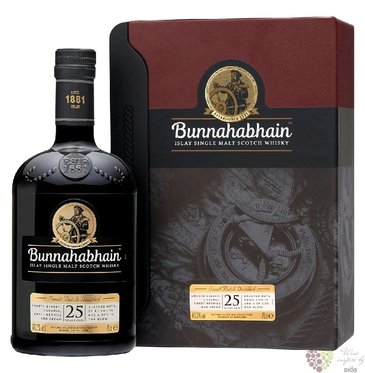 Bunnahabhain 25 years old single malt Islay whisky 46.3% vol.  0.70 l