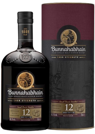 Bunnahabhain  Strength 2023  aged 12 years single malt Islay Scotch whisky  60.1% vol.  0.70 l