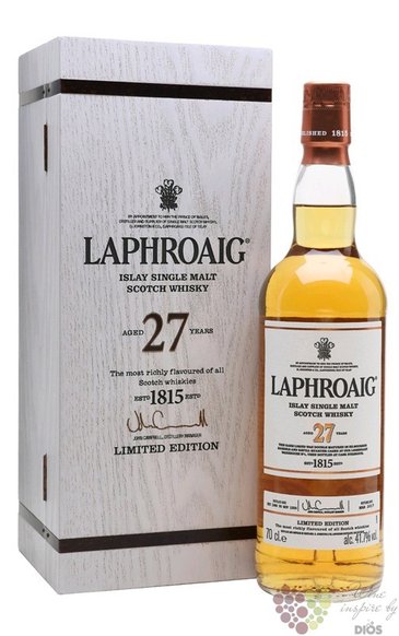Laphroaig aged 27 years Release 2017 single malt Islay whisky 41.7 vol.  0.70 l