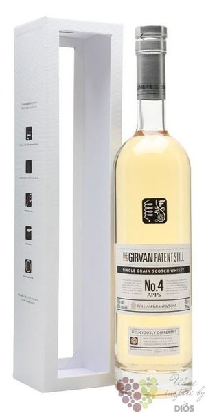 Girvan Patent Still  no.4 Apps  single grain Scotch whisky by William Grants 42% vol.  0.70 l
