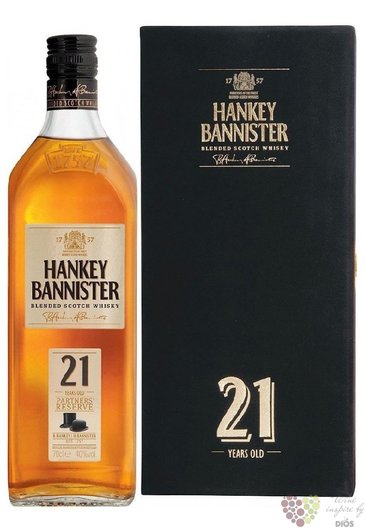 Hankey Bannister  Partners Reserve  aged 21 years premium Scotch whisky 40% vol.  0.70 l