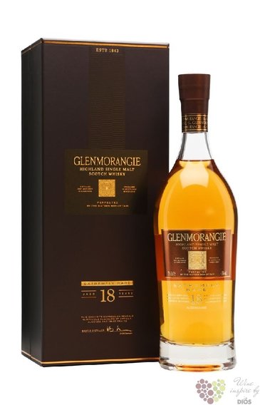 Glenmorangie  Extremely rare  aged 18 years Highland whisky 43% vol.  0.70 l