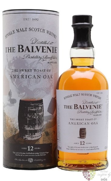 Balvenie  Sweet Toast of American Oak  aged 12 years Speyside whisky 40% vol.0.70 l