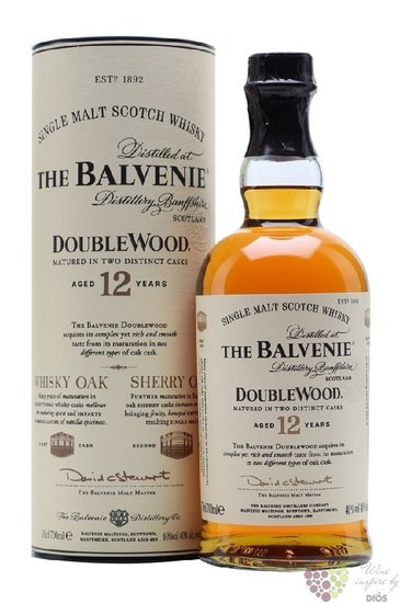 Balvenie  DoubleWood  aged 12 years Speyside whisky 40% vol.  0.70 l