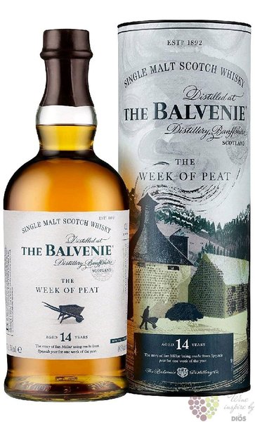 Balvenie  Week of Peat  aged 14 years Speyside peated whisky 48.3% vol. 0.70 l