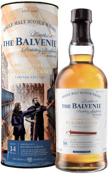 Balvenie  Curious Casks Bourbon  aged 14 years Speyside peated whisky  47.8% vol.  0.70 l