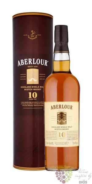 Aberlour 10 years old glass set single malt Speyside whisky 40% vol.  1.00 l