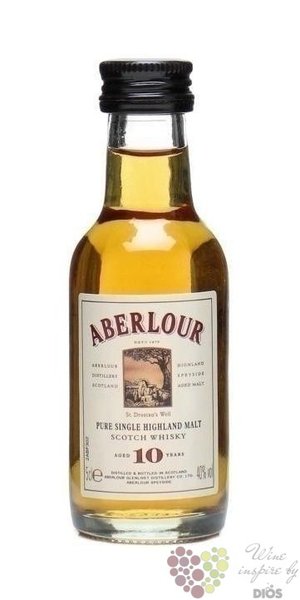 Aberlour 10 years old single malt Speyside whisky 43% vol.  0.05 l
