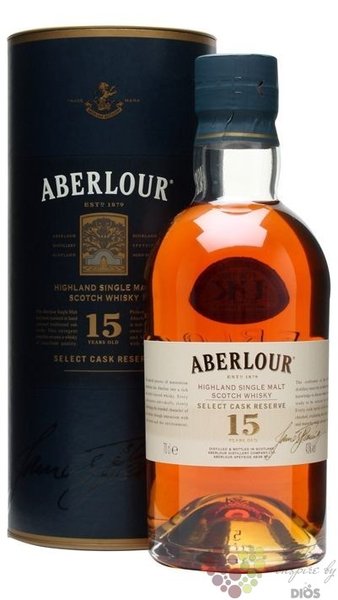 Aberlour  Double cask matured  aged 15 years single malt Speyside whisky 43% vol.  1.00 l