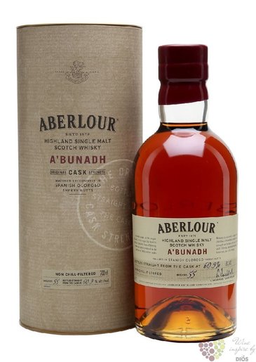 Aberlour „ A´Bunadh batch 55 ” single malt Speyside whisky 60.9% vol.   0.70 l