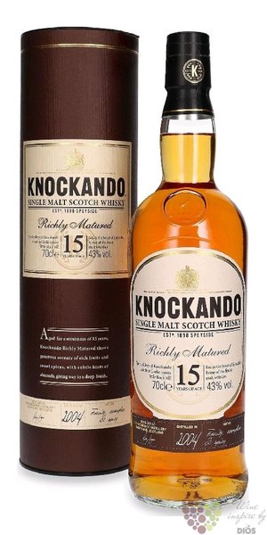 Knockando Richly matured 2004 aged 15 years Speyside whisky 43% vol.  0.70 l