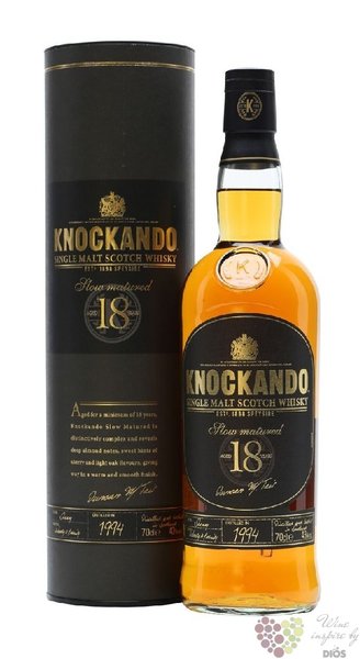 Knockando Slow matured 1994 aged 18 years single malt Speyside whisky 43% vol.0.70 l