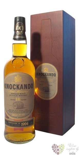 Knockando Slow matured 1994 aged 18 years wood box single malt Speyside whisky 43% vol.   0.70 l