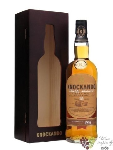 Knockando Richly matured 2003 aged 15 years wood box Speyside whisky 43% vol.  0.70 l