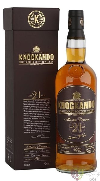 Knockando Master reserve 1990 aged 21 years Speyside whisky 40% vol.  0.70 l