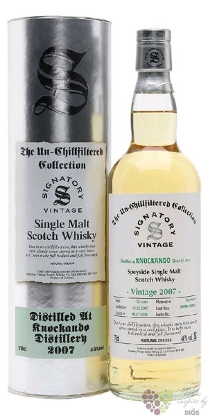Knockando 2007  Signatory UnChillfiltered  Highland whisky 46% vol.  0.70 l
