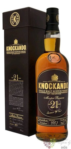 Knockando Master reserve aged 21 years Speyside whisky 43% vol.  0.70 l