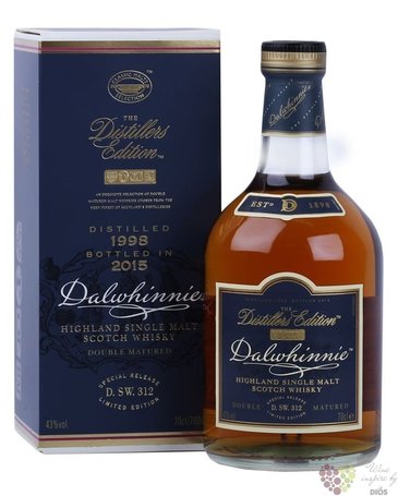 Dalwhinnie 1998  Distillers edition 2015  single malt Highland whisky 43% vol.  0.70 l