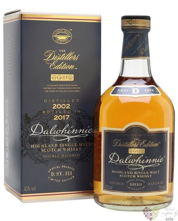 Dalwhinnie 2002  Distillers edition 2017  single malt Highland whisky 43% vol.  0.70 l