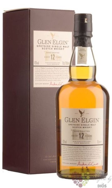 Glen Elgin 12 years old Speyside single malt whisky 43% vol.  0.70 l