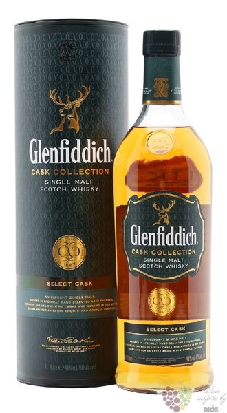 Glenfiddich cask collection  Select  single malt Speyside whisky 40% vol.  1.00 l