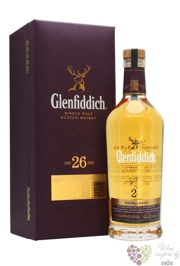 Glenfiddich  Excellence  aged 26 years single malt Speyside whisky 43% vol. 0.70 l
