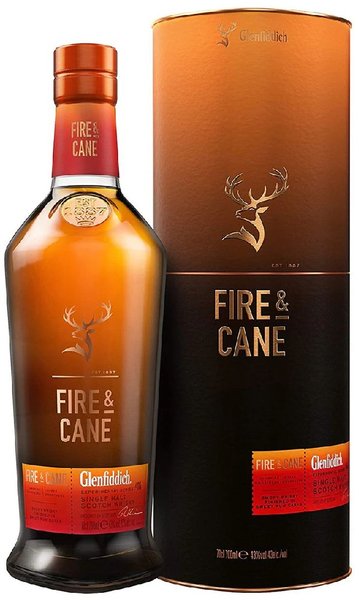 Glenfiddich  Fire &amp; Cane  single malt Speyside whisky  43% vol.  0.70 l