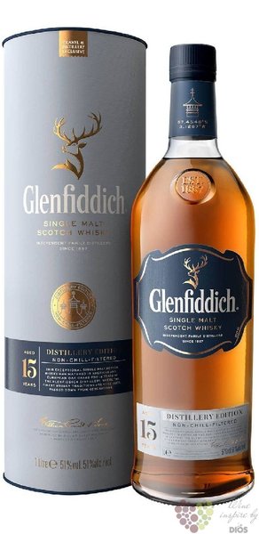 Glenfiddich  Distillery Edition  aged 15 years single malt Speyside whisky 51% vol.  1.00 l
