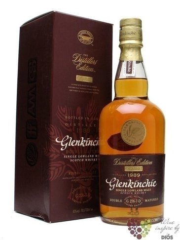 Glenkinchie 1989  Distillers edition  single malt Lowlands whisky 43% vol.  0.70 l