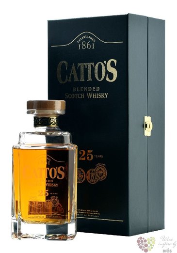 Cattos aged 25 years blended Scotch whisky by Inverhouse 40% vol.  0.70 l