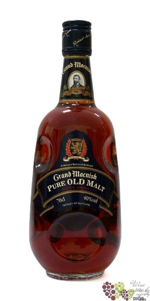Grand Macnish  Pure old malt  blended malt Scotch whisky 40% vol.  1.00 l