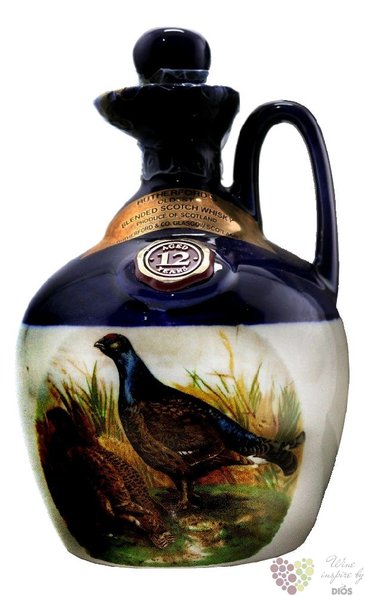 Rutherfords  Gamebird Decanter Blue  aged 12 years premium Scotch whisky 40% vol.0.70 l
