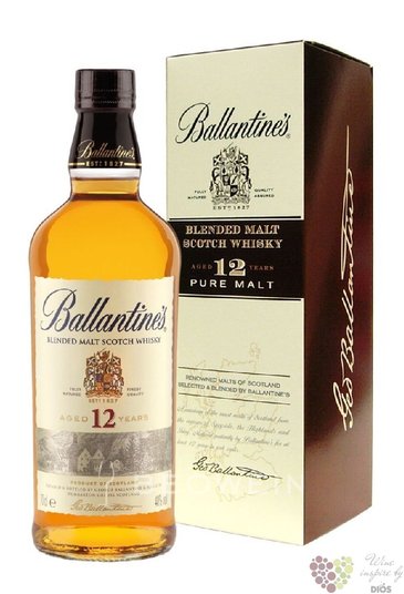 Ballantines  Pure malt  12 years old blended malt Scotch whisky 40% vol.   0.70 l