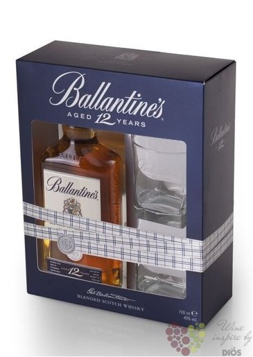 Ballantines 12 years old 2glass set 2012 edition premium Scotch whisky 40% vol.   0.70 l