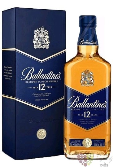 Ballantines 12 years old premium blended Scotch whisky 40% vol.  1.00 l