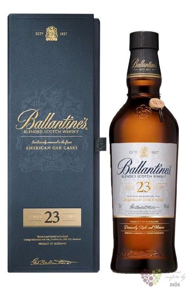 Ballantines 23 years old premium blended Scotch whisky 40% vol.  0.70 l