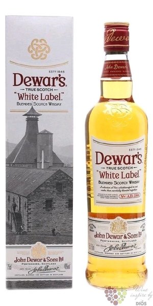 Dewars „ White label ” finest Scotch whisky 40% vol.  1.00 l
